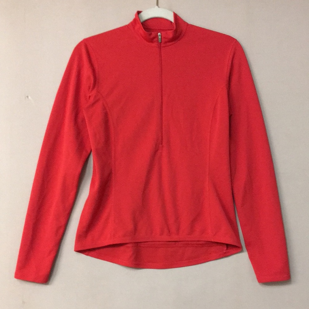 MEC Women’s Orange Thermal Long Sleeve Half -zip up Jersey. Sz M